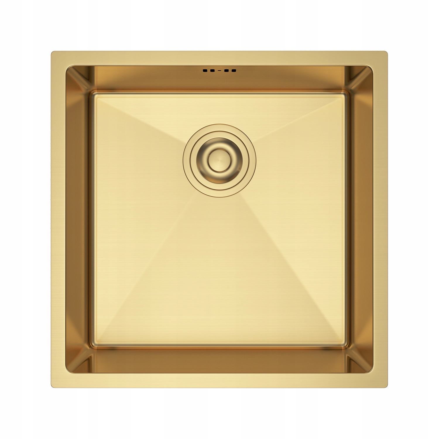 Závěsný dřez Rita Ocel Pvd gold zlatý 44x44 cm Sifon