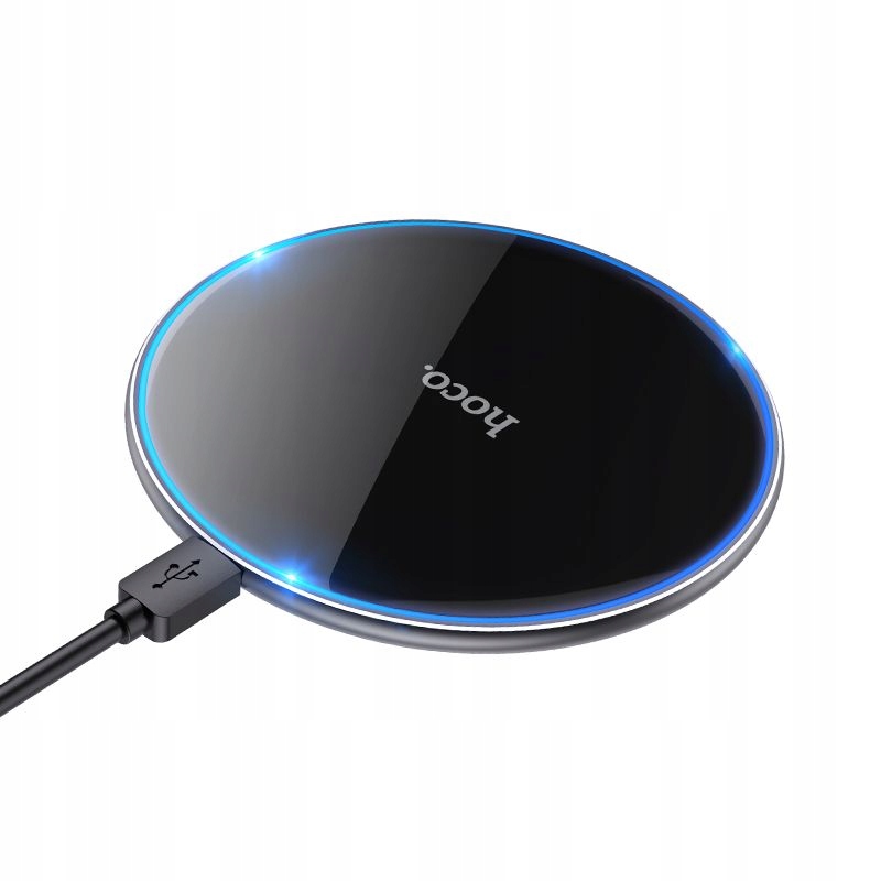 Ładowarka indukcyjna Hoco 2A 15W z podświetleniem CW6 Pro czarna