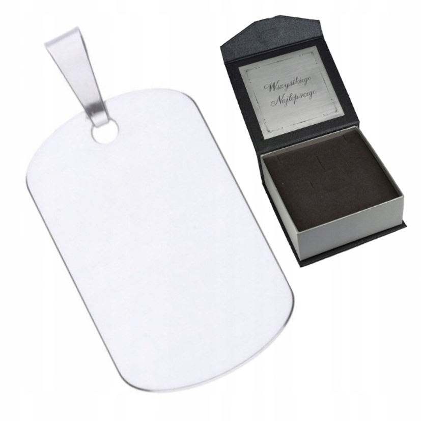 Vojenská Známka Stříbro 925 Krabička Dárek Gravírování k Vánocům od Ježíška