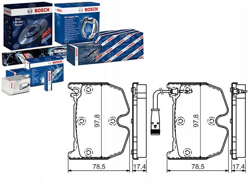 BOSCH КОМПЛЕКТ КОЛОДОК ГАЛЬМІВНИХ 34205320 4420452