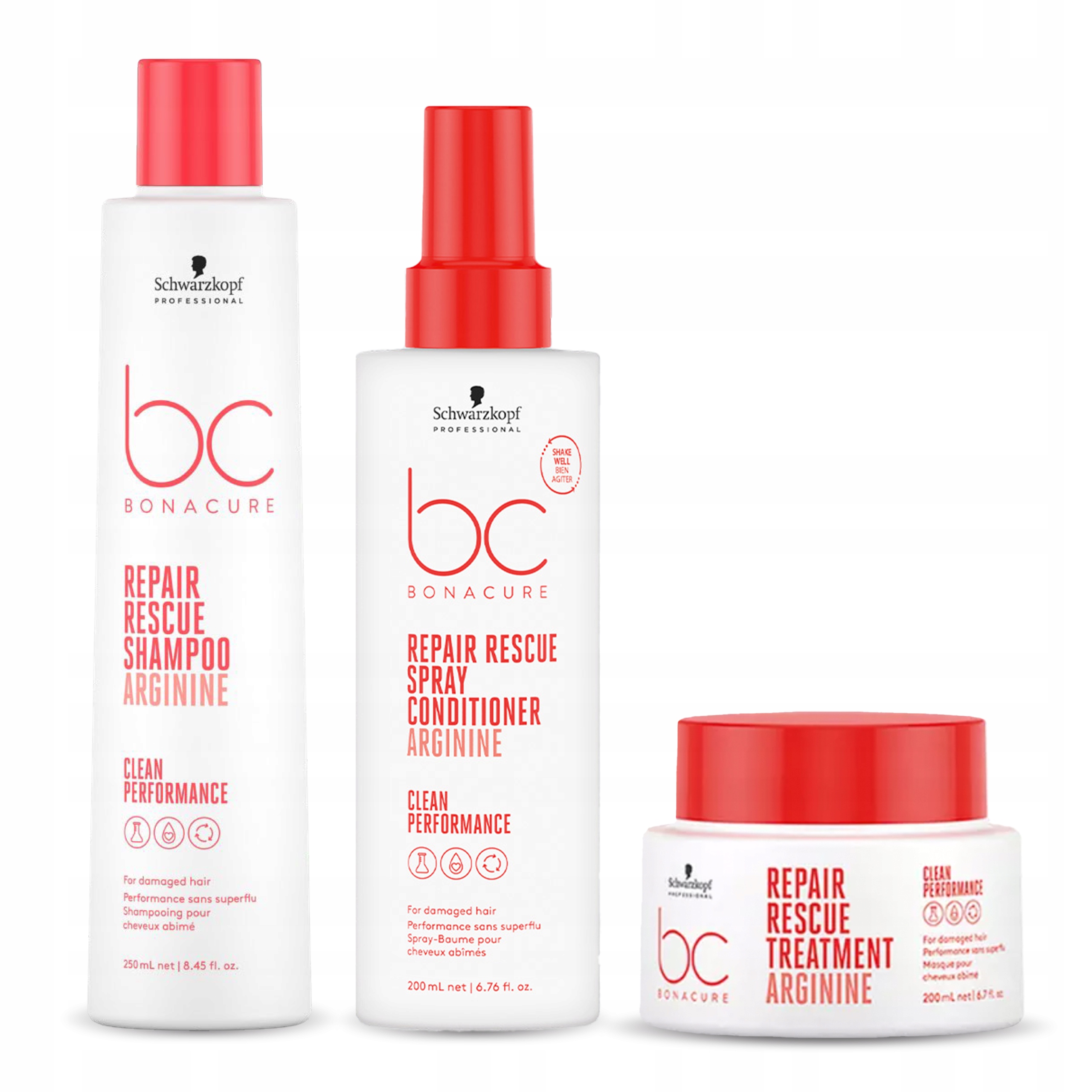 Schwarzkopf Bc Repair Rescue szampon 250 ml odżywka 200 ml maska 200 ml