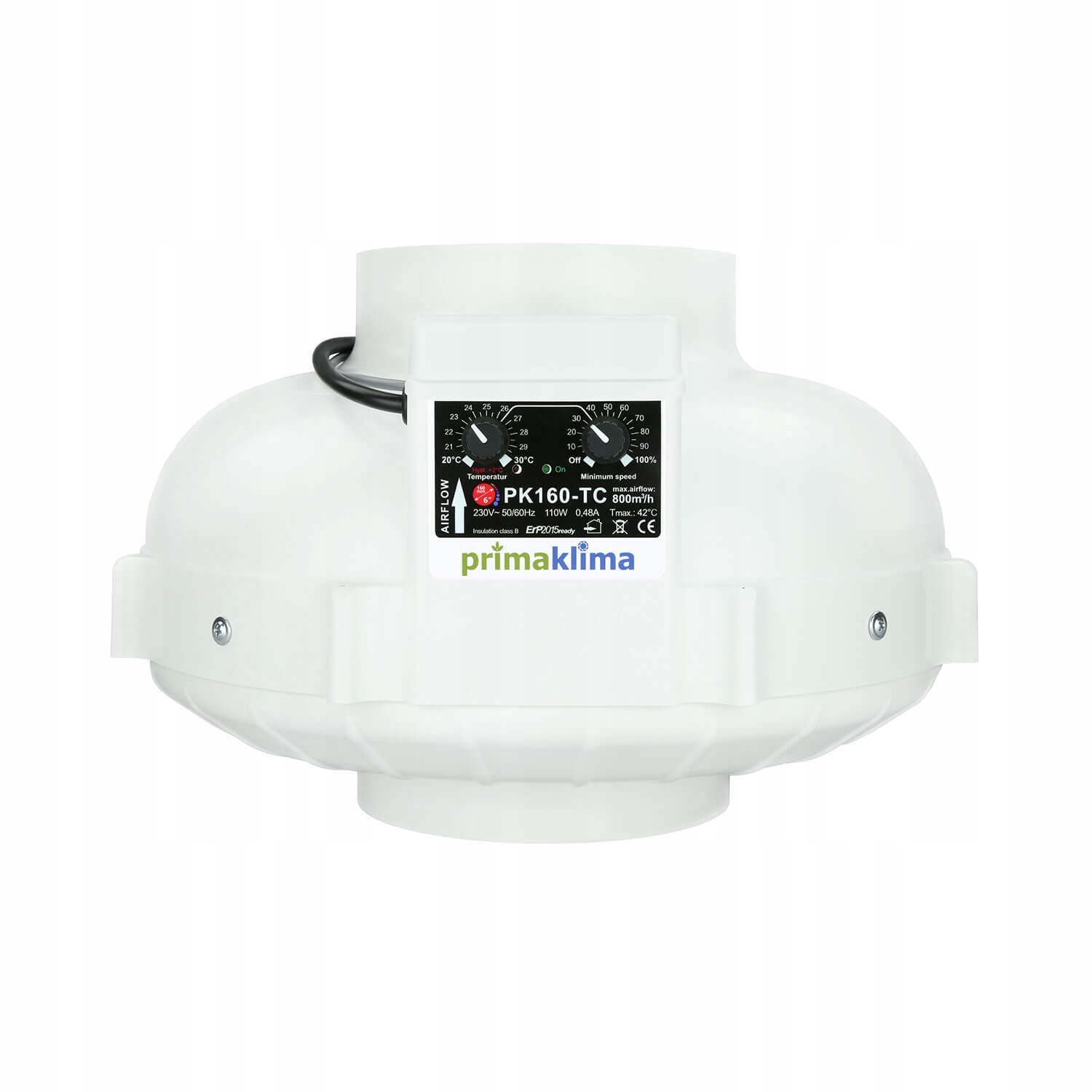 Ventilátor S Reguláciou Prma Klima Ø 160 mm 800 m3/h