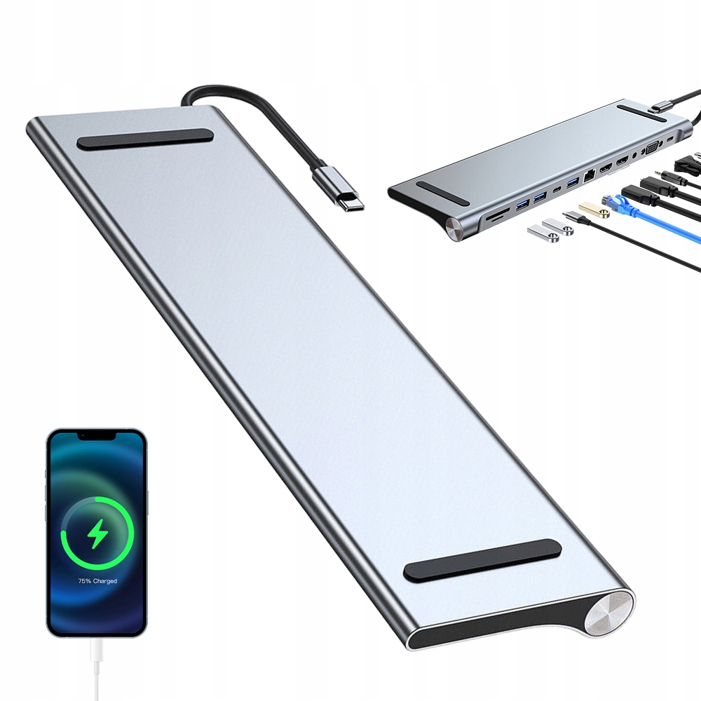Usb Hub 12V1 Usb Hub C Dokovací Stanice Pro Notebook Typ C Přenosný, Výkonný
