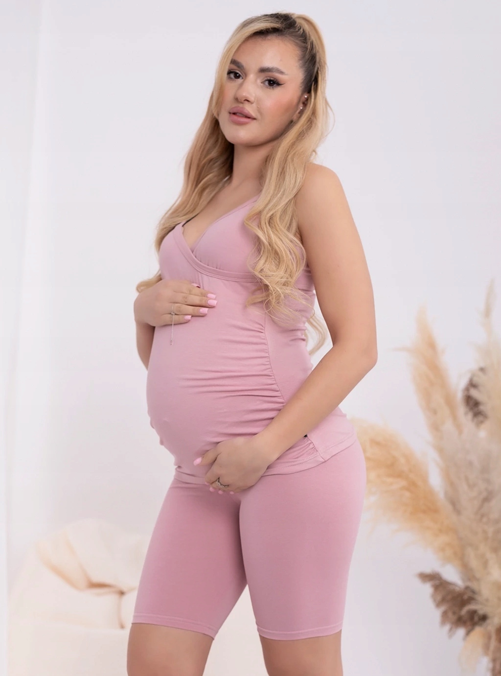 FORMOMMY LEGGINSY CIĄŻOWE GETRY SPODNIE KOLARKI Z NISKIM STANEM XL Rozmiar XL