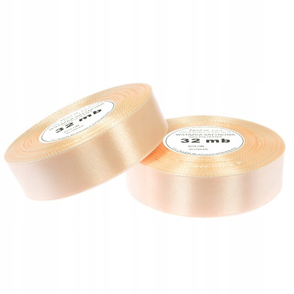 

Wstążki wstążka tasiemka satynowa j.krem 25mm 32mb