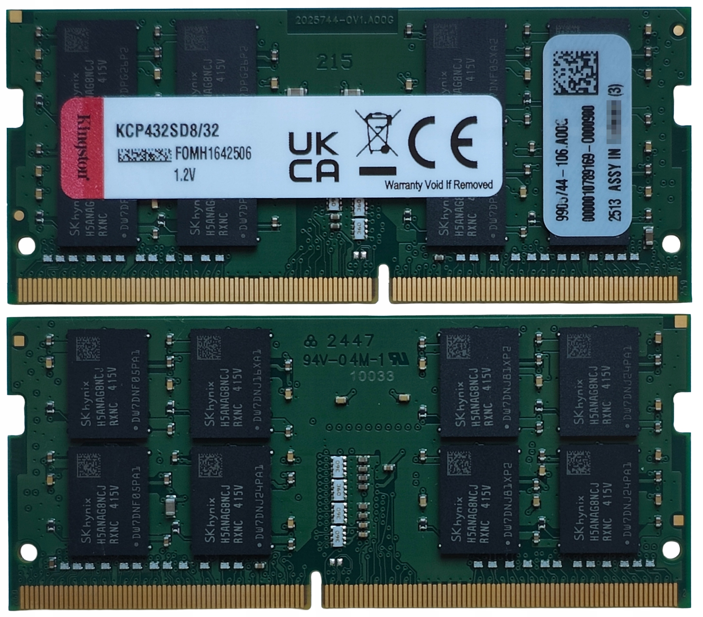 (n) 32GB 1*32GB Kingston DDR4 3200MHz 1,2V KCP432SD8/32