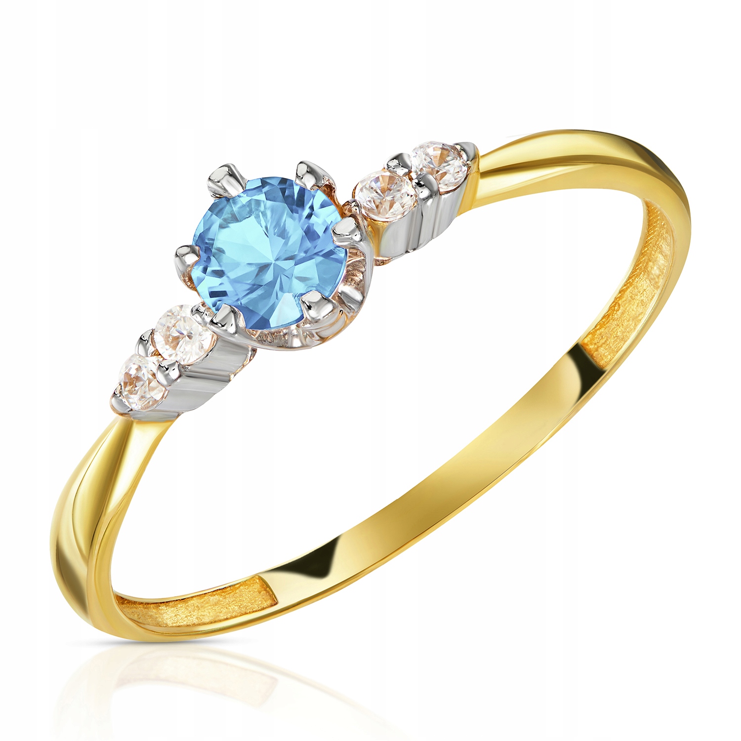 

Złoty Pierścionek Zaręczynowy 333 8K Cyrkonia r13