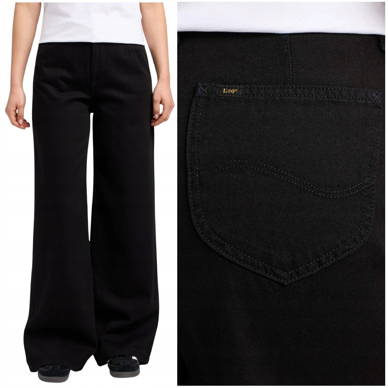 Lee Stella A Line vysoké široké dámské švédské džínové kalhoty W31 L33