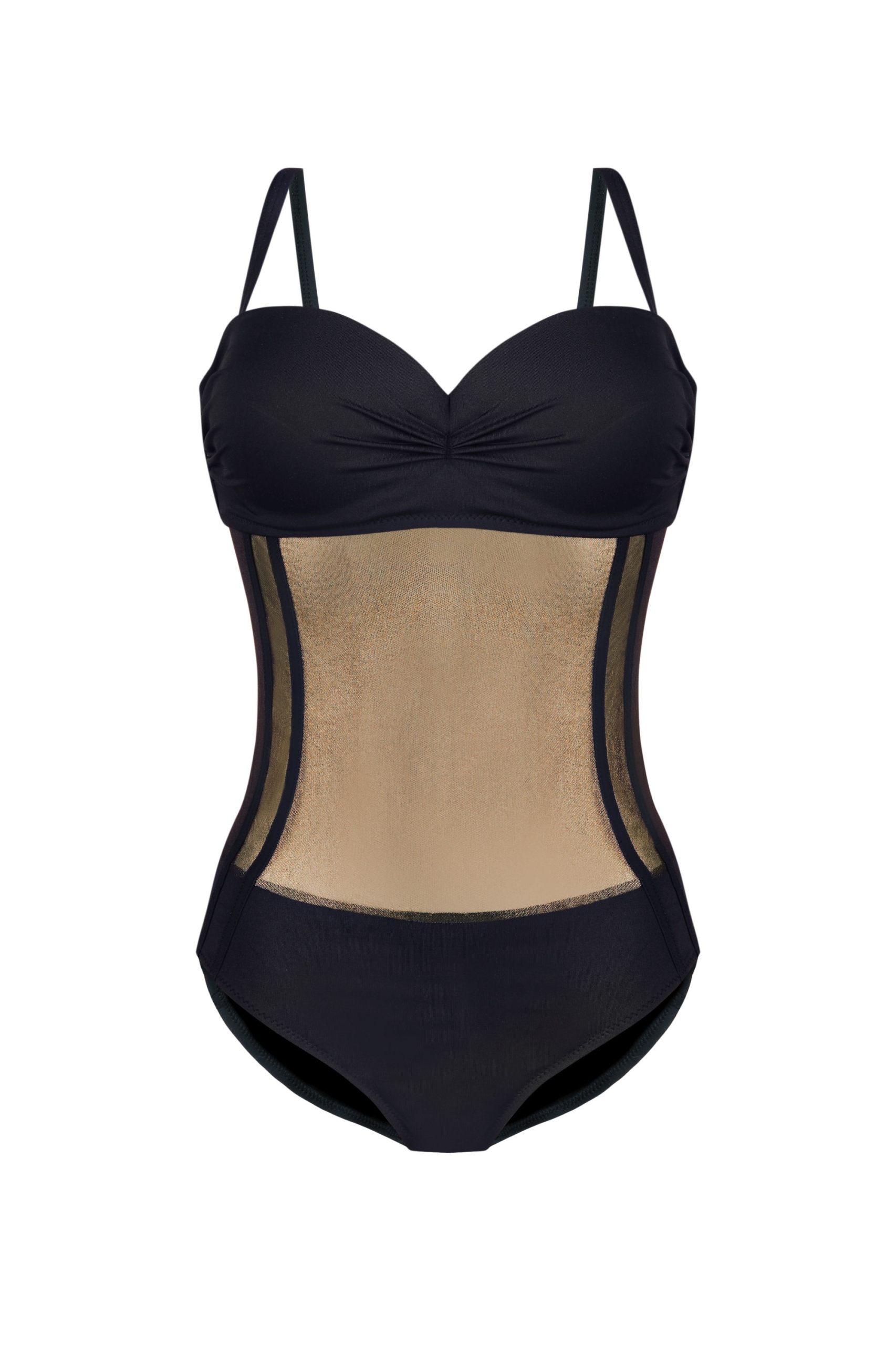 

V-550/GO Czarny, jednoczęściowy kostium kąpielowy