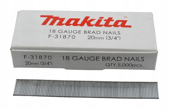 

Makita F-31870 Gwoździe Szpilki 20mm AF506 5000szt