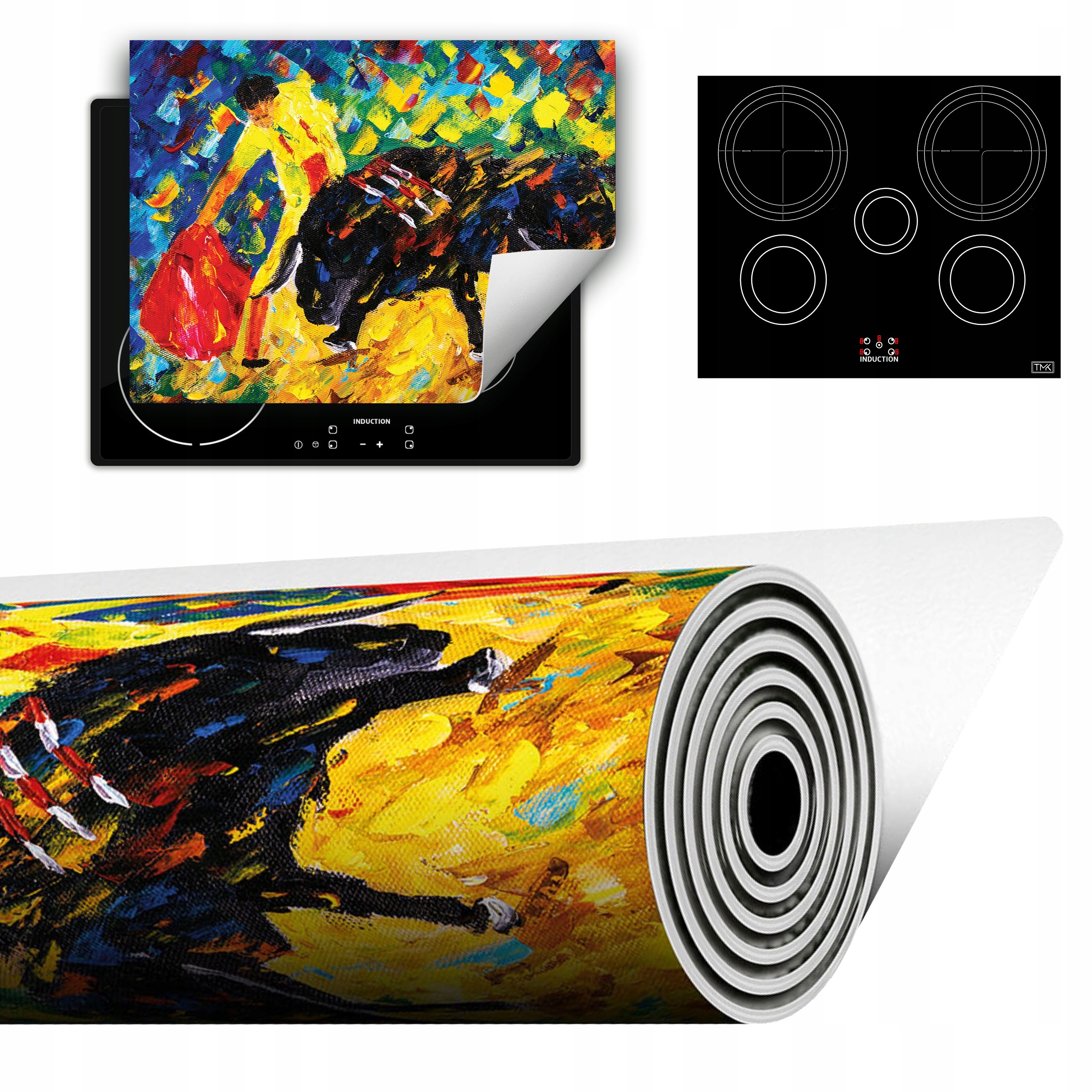 Vinylová Podložka Do Kuchyně Více Místa 70x52 barevná býk