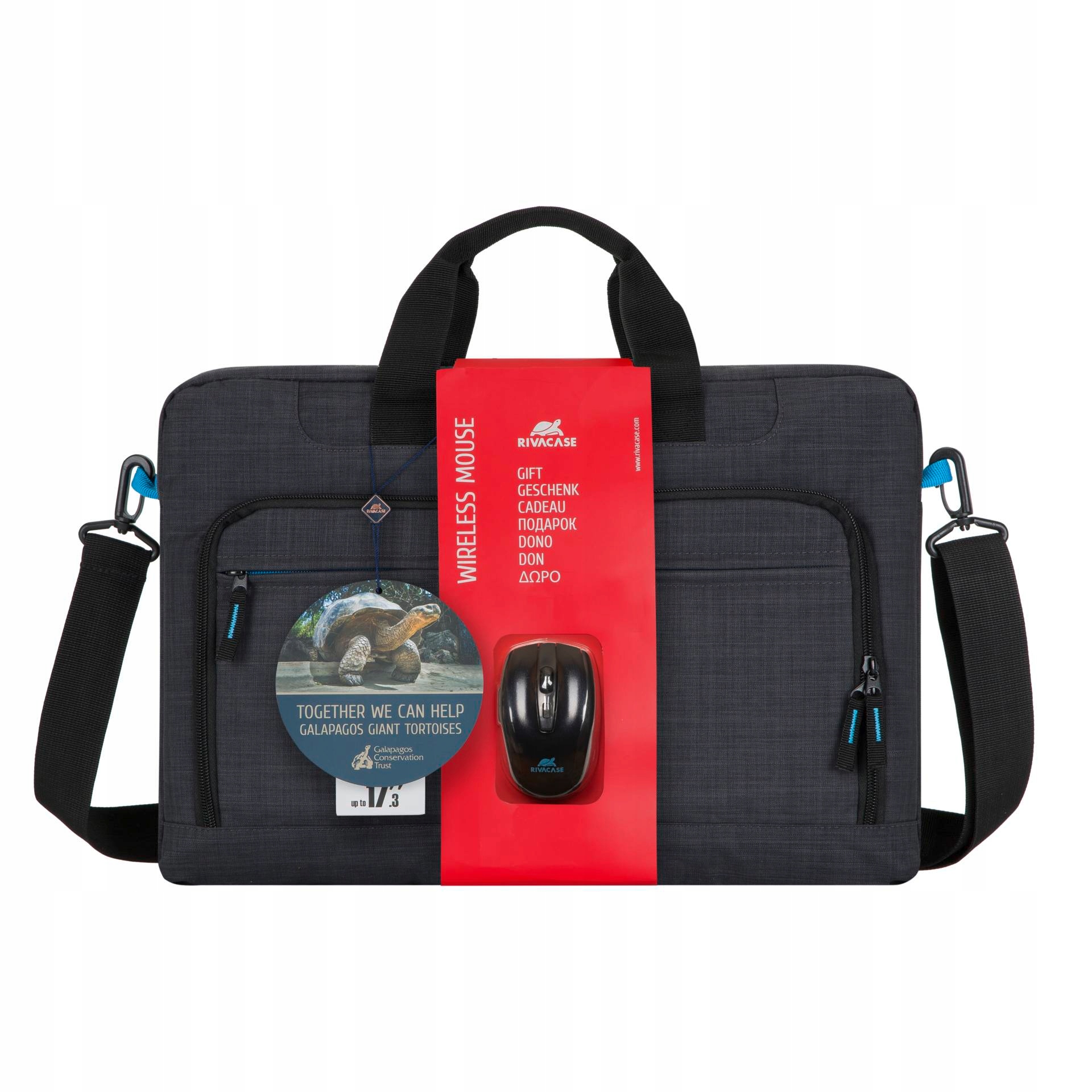 Taška Notebook Rivacase 8058 17.3 černá bezdrátová myš