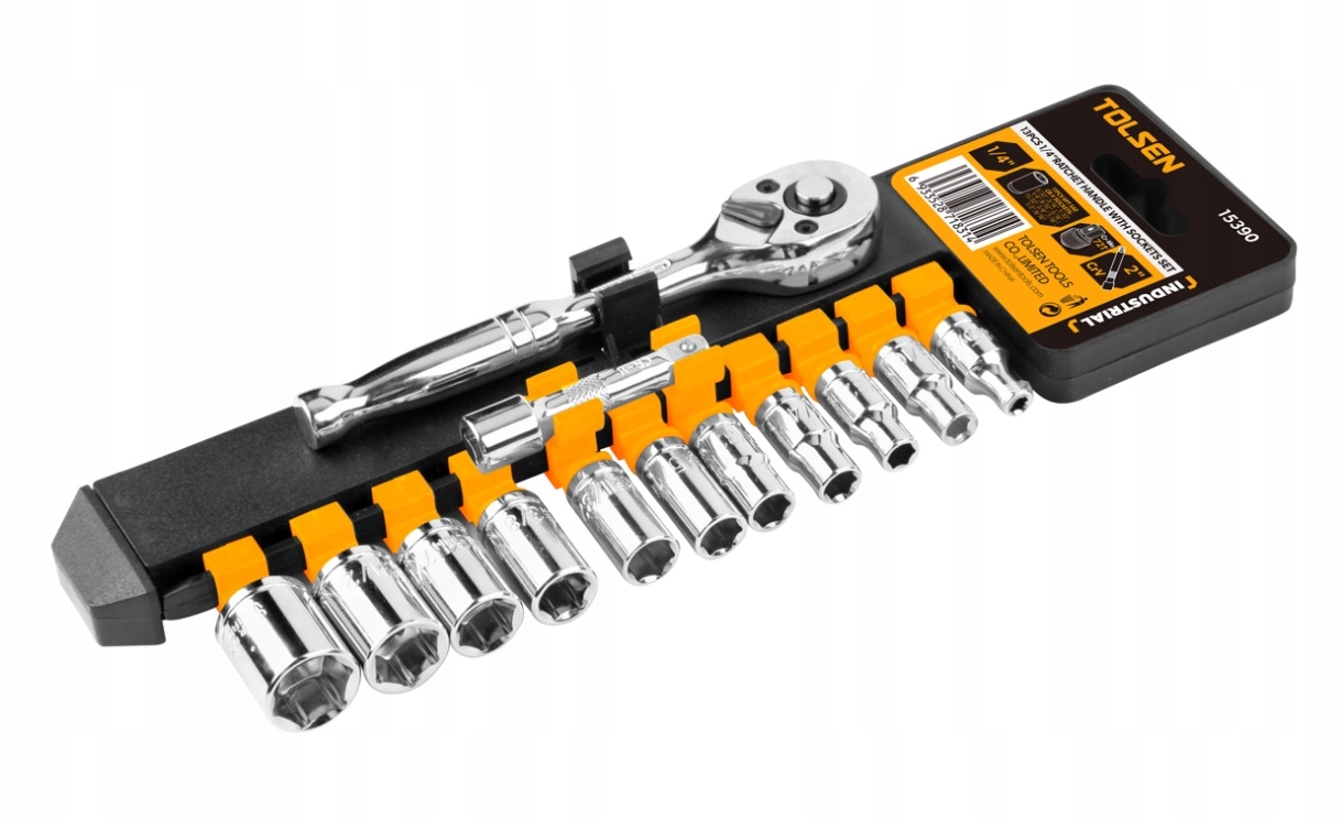 

Tolsen Klucze nasadowe calowe 1/4" kpl. 13cz.
