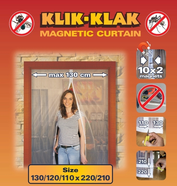 

Moskitiera Magnetyczna 130/120/110 x220/210 Biała