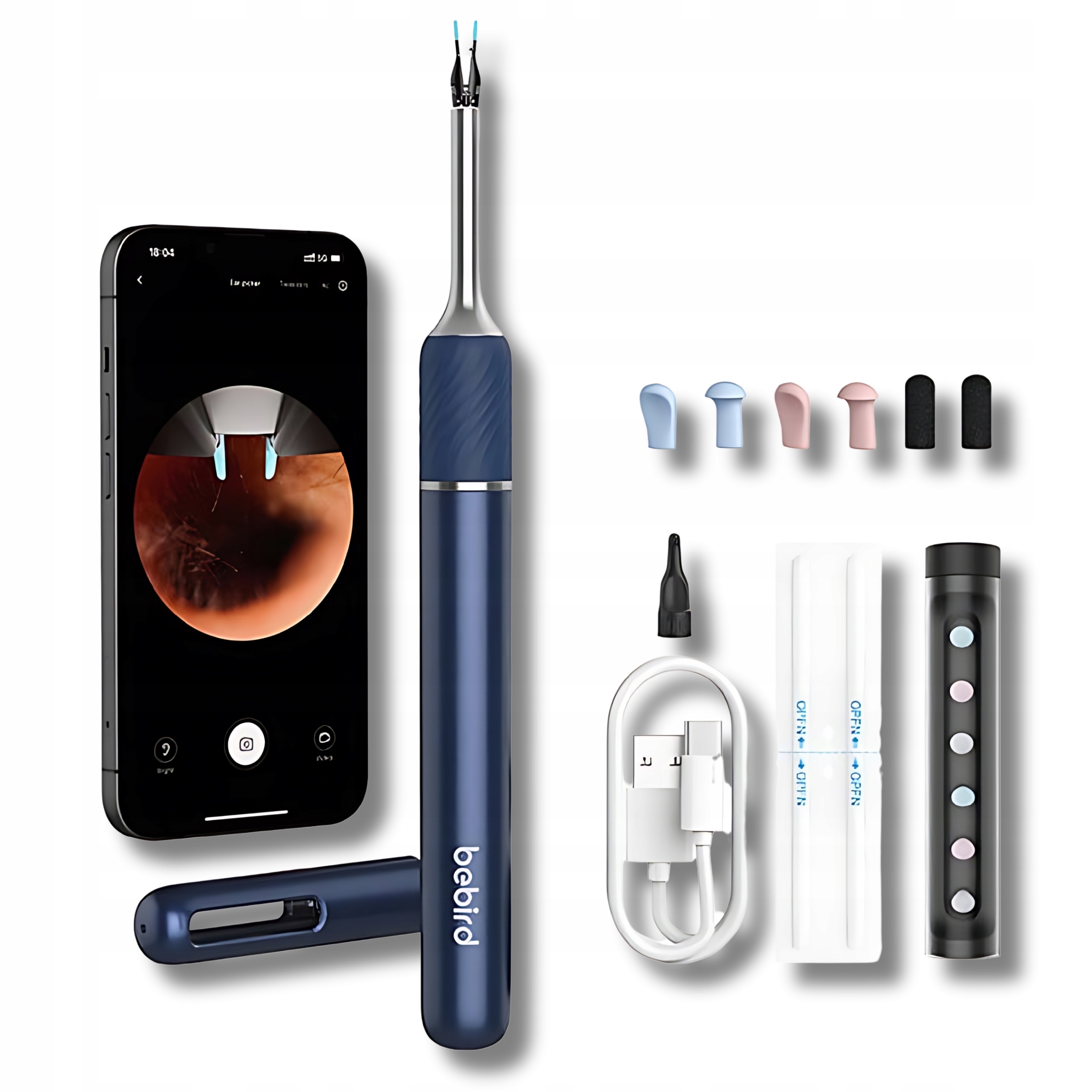 Otoskop z kamerą do czyszczenia uszu Bebird Note 5 regulowana stabilizacja