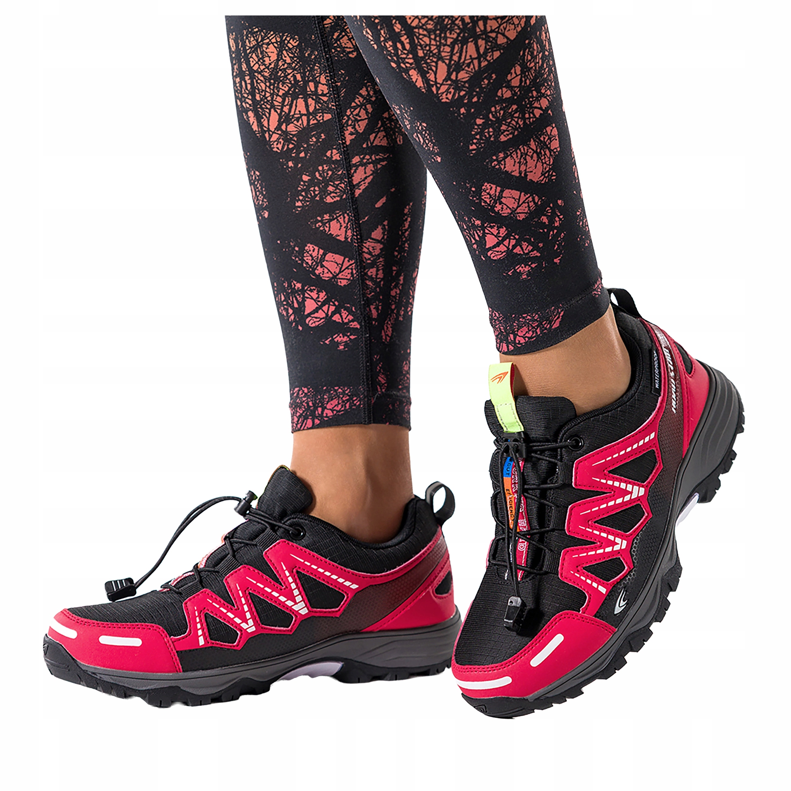 Trekové Boty Červené Dámské Sportovní Voděodolné Šněrovací velikost 41