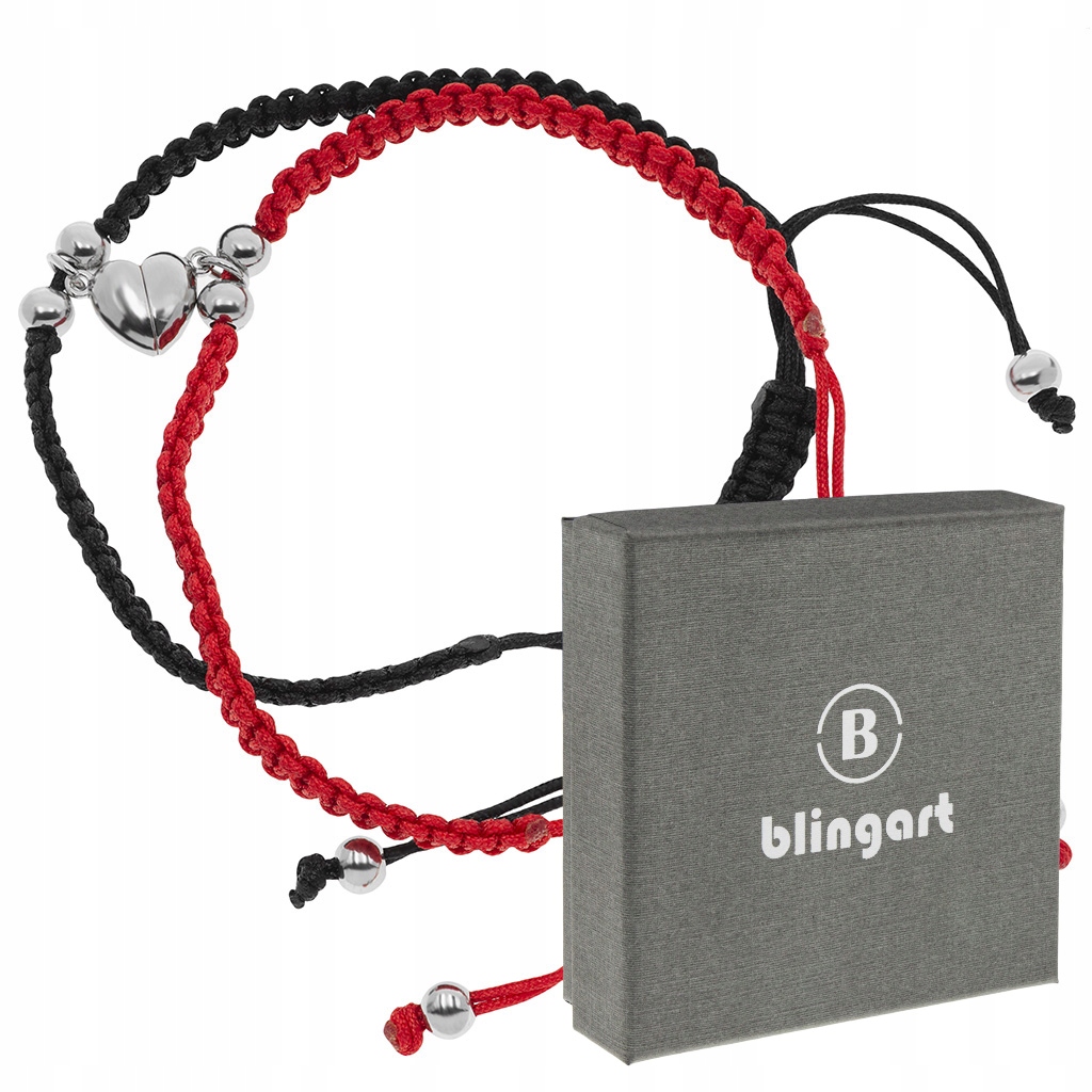 

Bransoletki z Magnesem dla par sznurkowe Serce