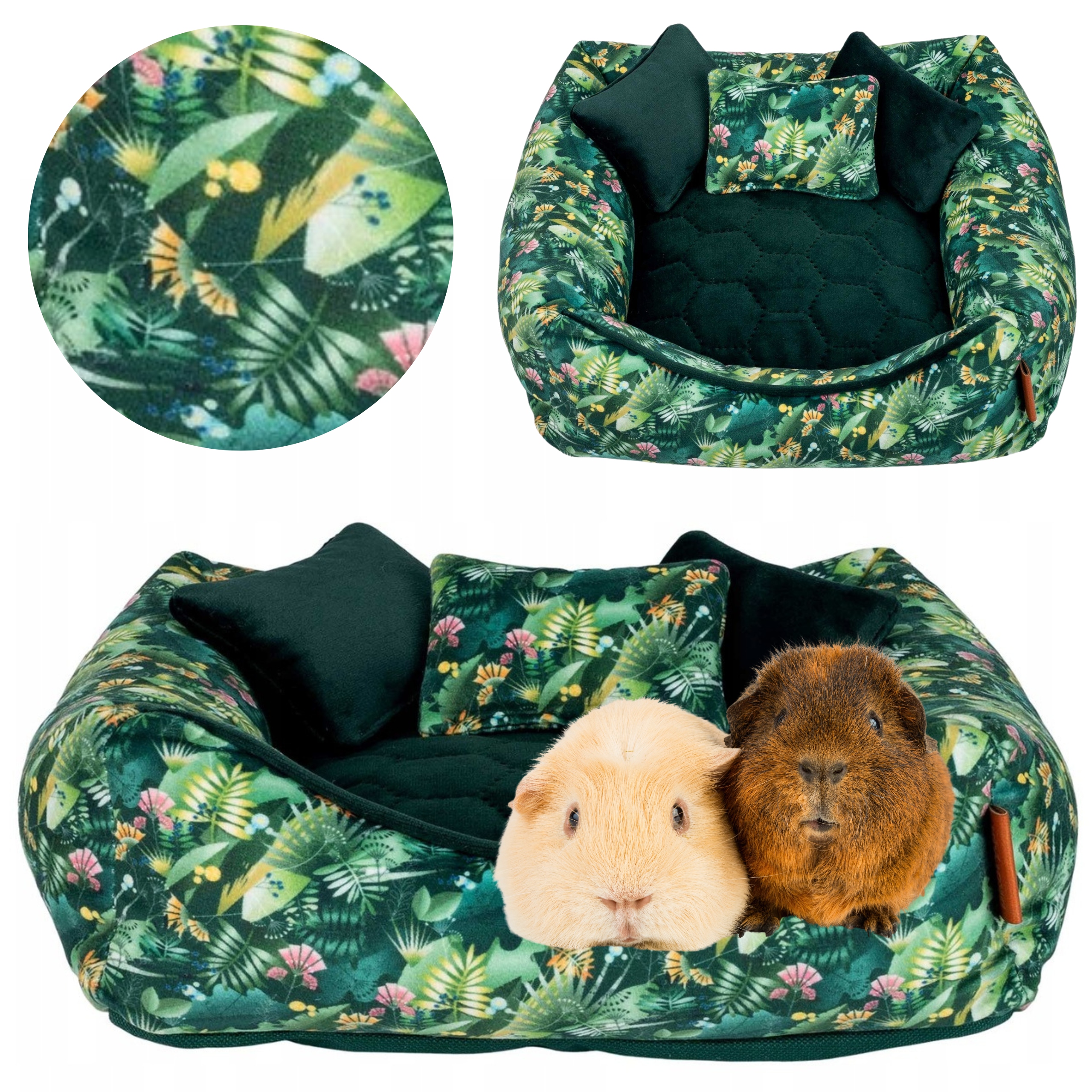 Pelíšek Potah Pohovka s polštářky pro králíčka a krysu Fretku 28x28 cm