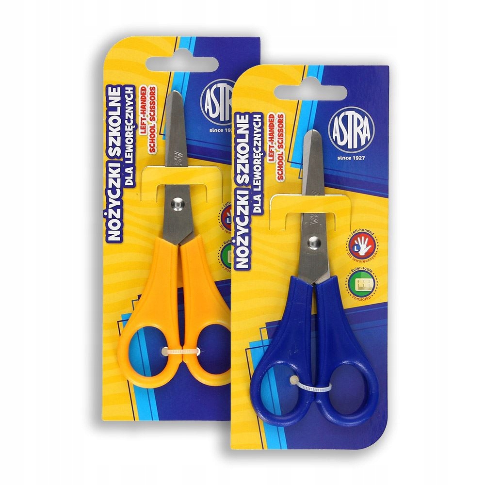 ASTRA NOŻYCZKI SZKOLNE DLA LEWORĘCZNYCH PODZIAŁKA Marka Astra