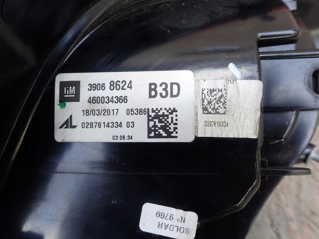 light right rear part right rear OPEL CORSA E X15 3D