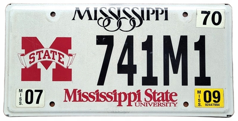 Mississippi - tablica z USA dla kolekcjonera