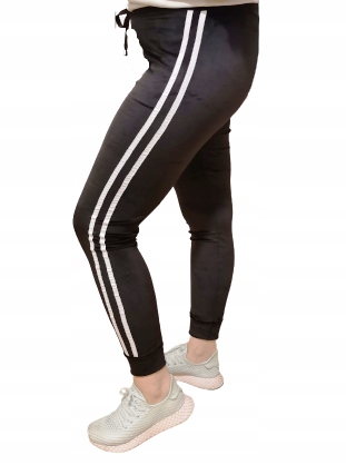 

Welurowe spodnie dresy damskie Czarne M/L