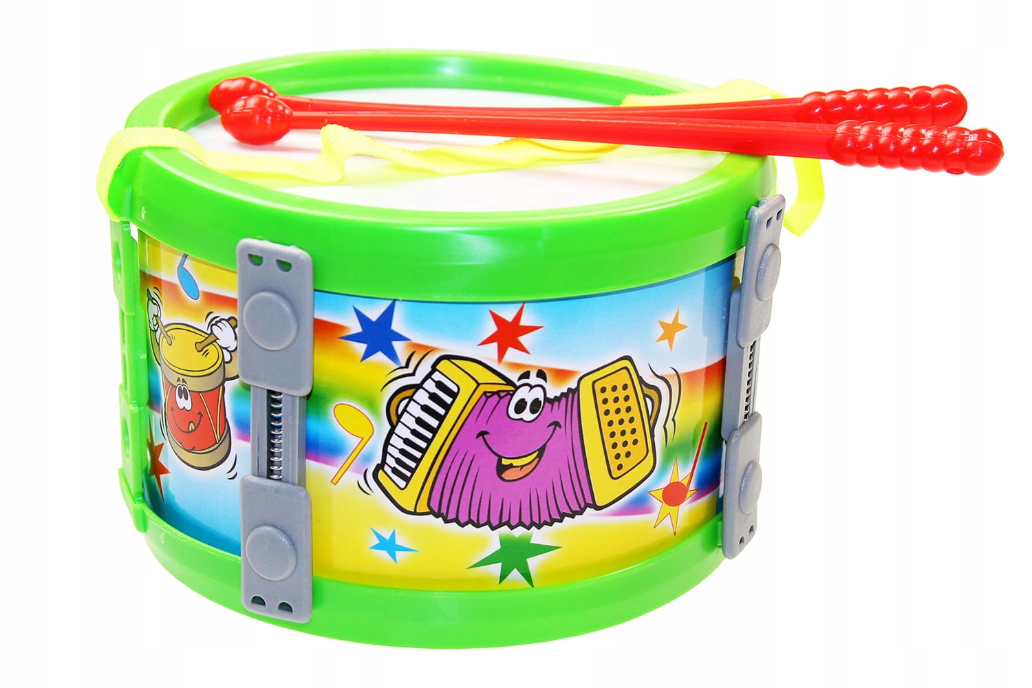 MAŁY BĘBENEK PERKUSJA POLSKI 15 CM + PAŁECZKI