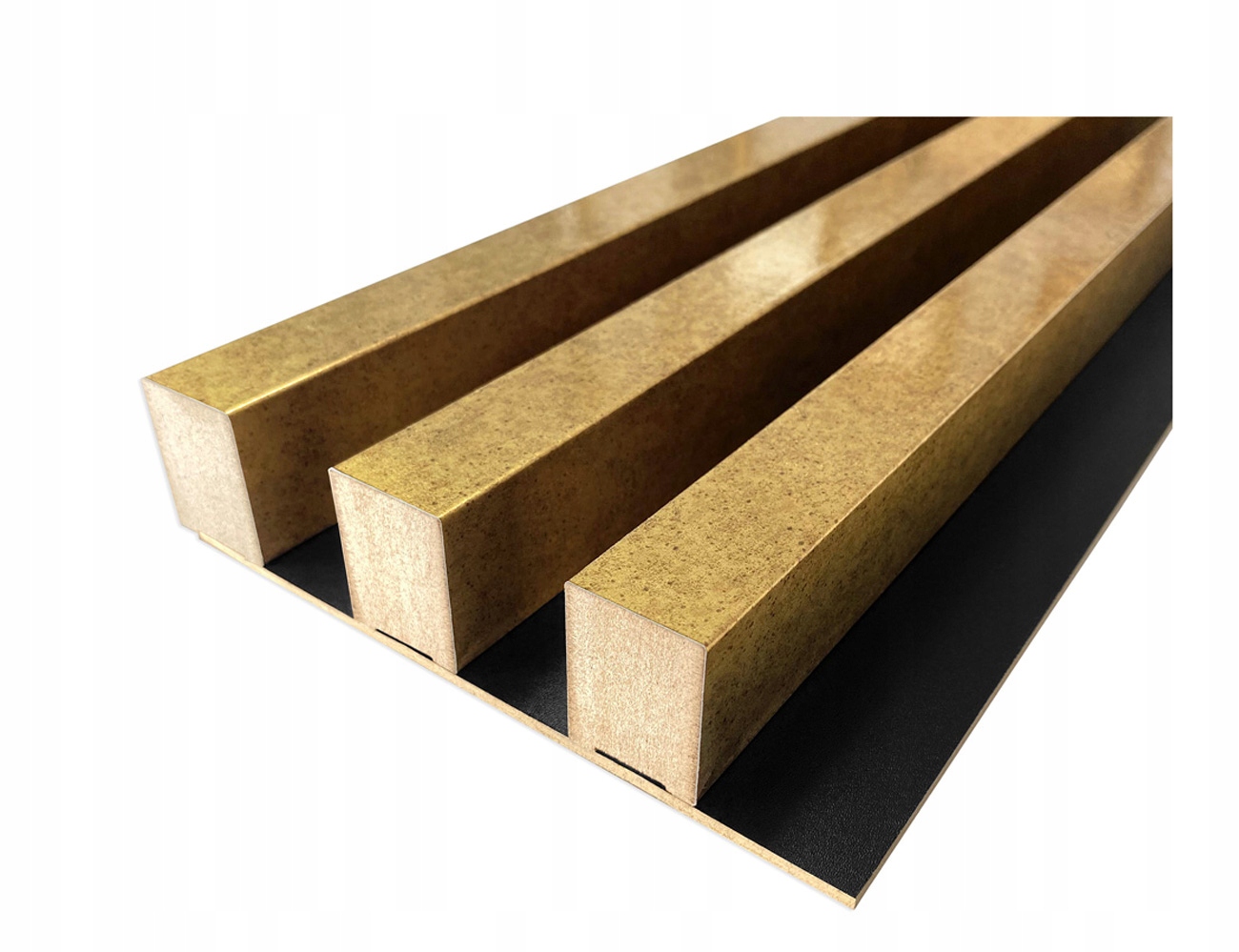 PANELE DEKORACYJNE NA PŁYCIE ZŁOTE STRUKT 12st