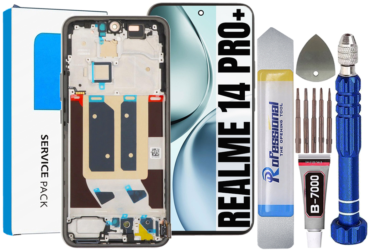 Displej Pro Realme 14 Pro Plus RMX5051 Originální Displej Rámeček Bílý