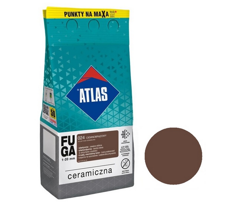 

Fuga ceramiczna Atlas 024 Ciemnobrązowy 5kg