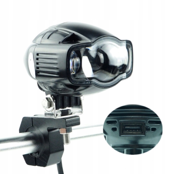 Фара мотоциклетная лампа MOTOR LED CREE USB 3в1