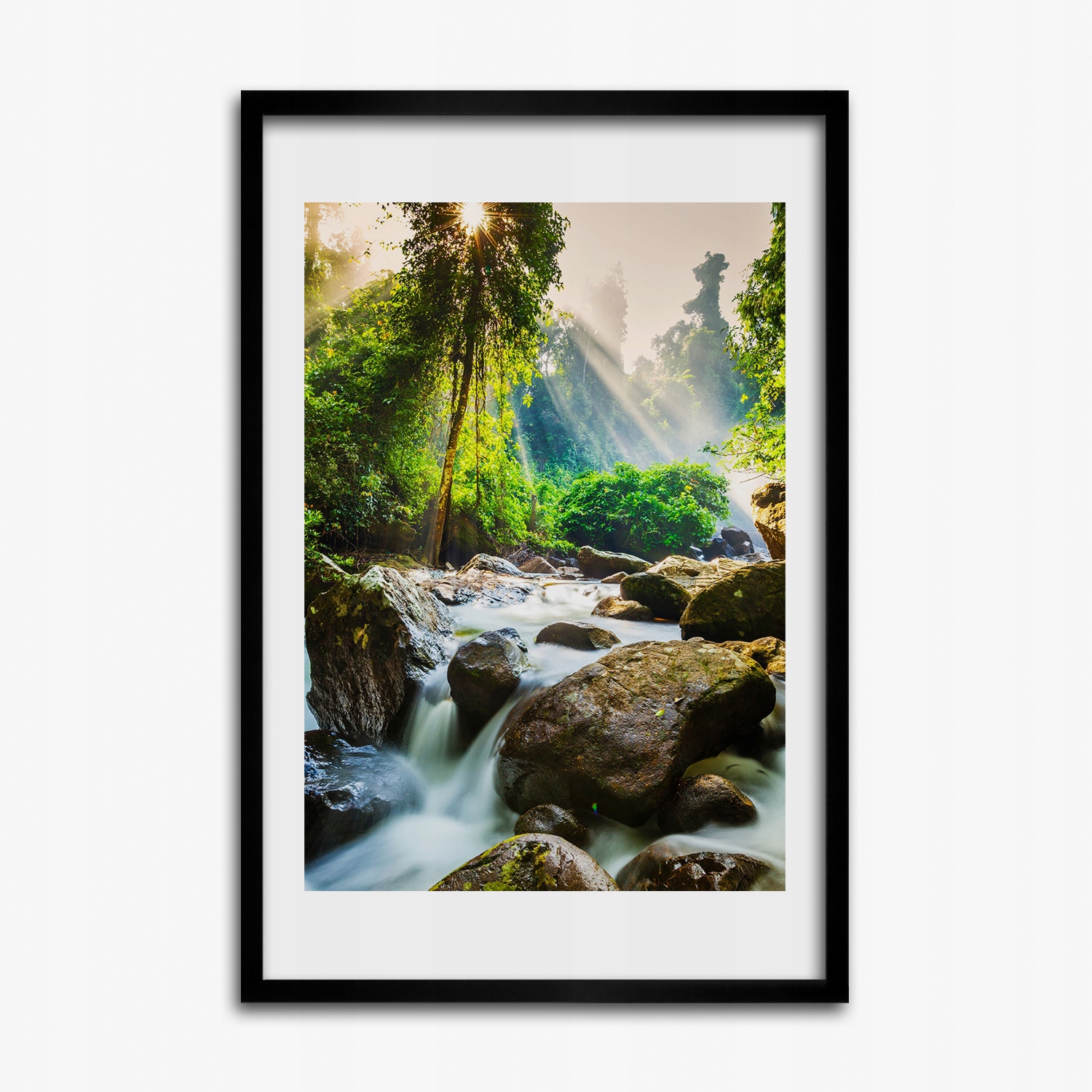 Obraz grafika na zeď Vodopád v lese 40x60 cm