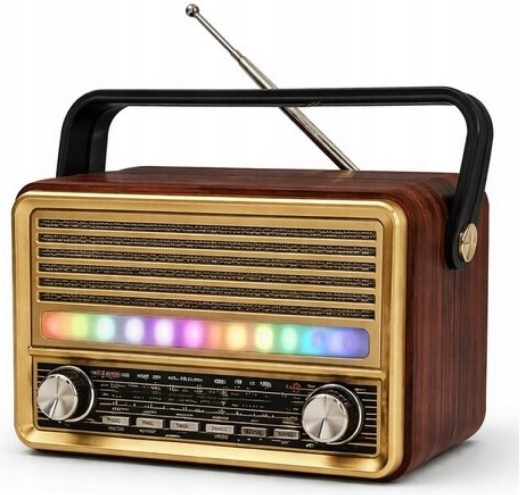 Radio vintage Z Głośnikiem Bluetooth Radio sieciowe Fm Hykker Retro
