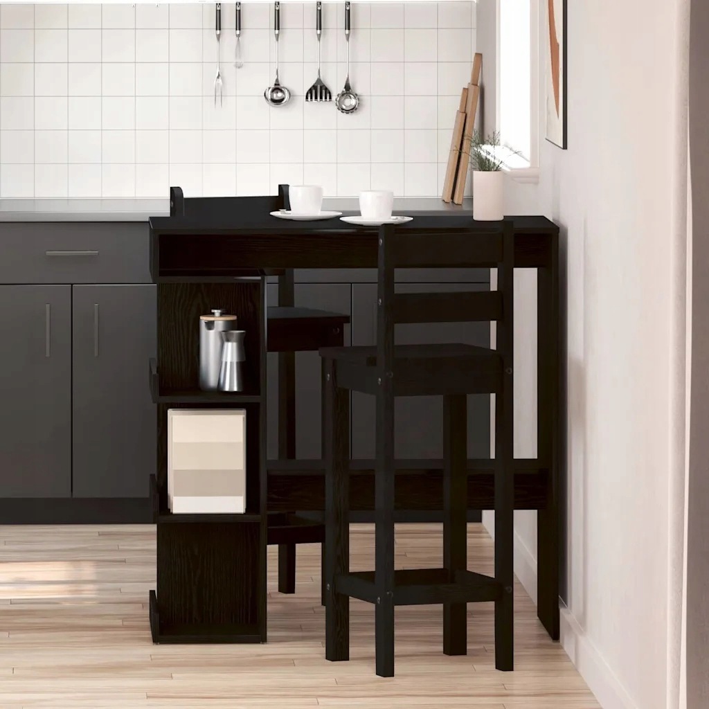 vidaXL Barový stůl Černý dub 100 x 48 x 101,5 cm kompozitní dřevo