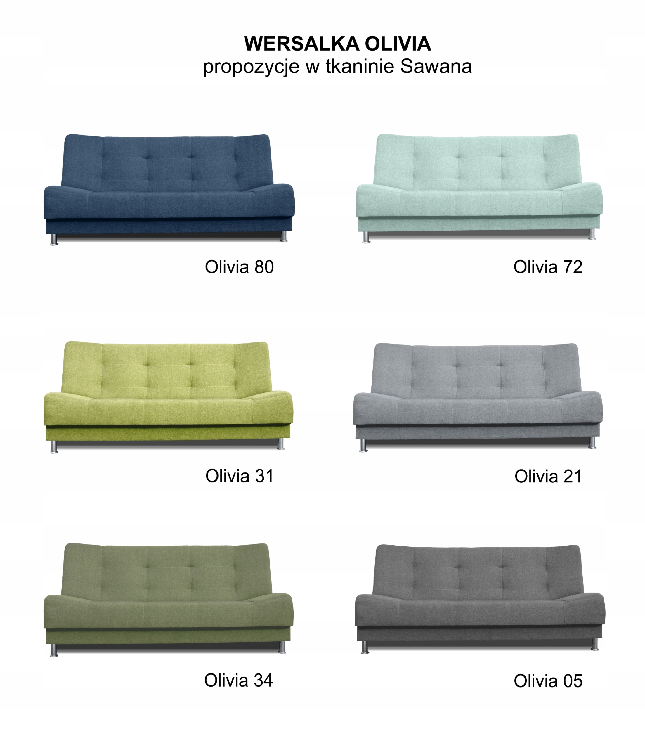 WERSALKA KANAPA OLIVIA czerwona spanie sprężyny Kolekcja Olivia