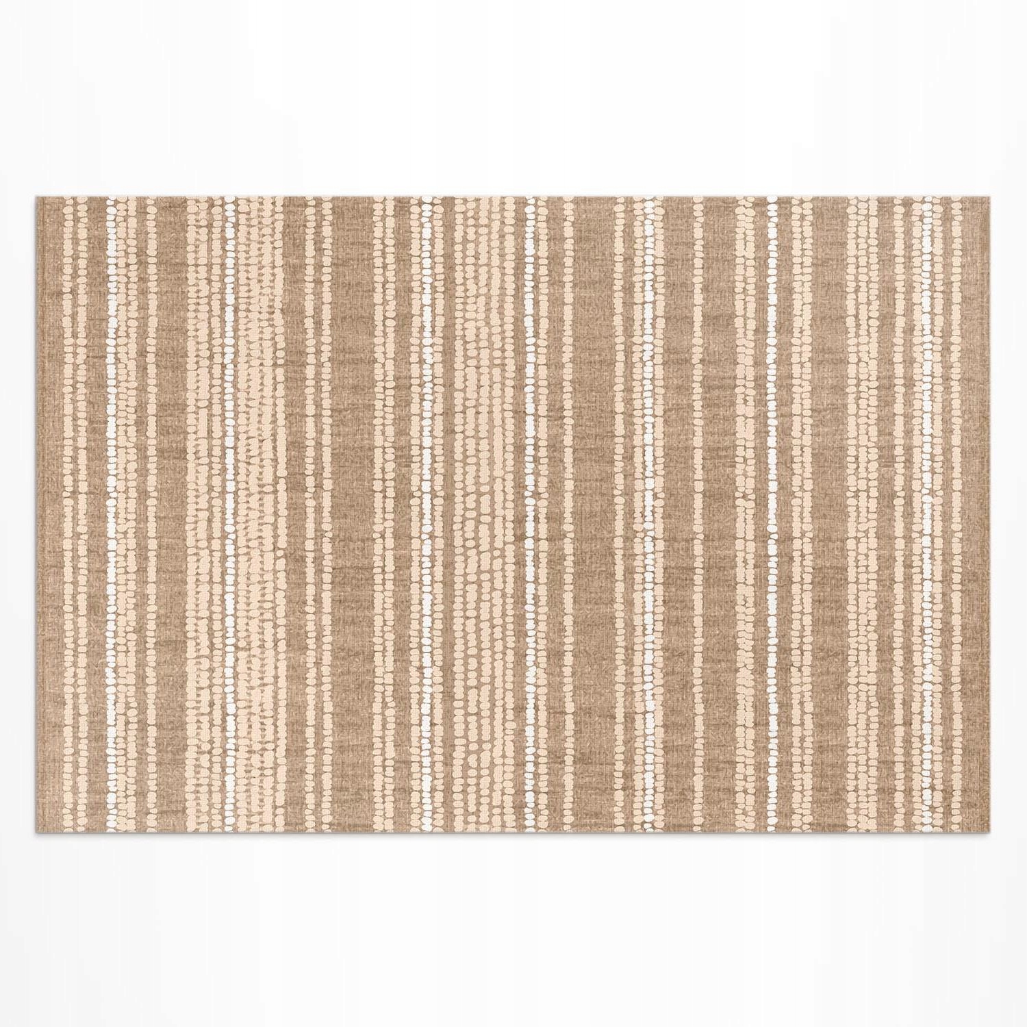 Dekorativní balkonový Koberec z vinylu Béžová tkanina ve stylu boho vintage 60x90 cm