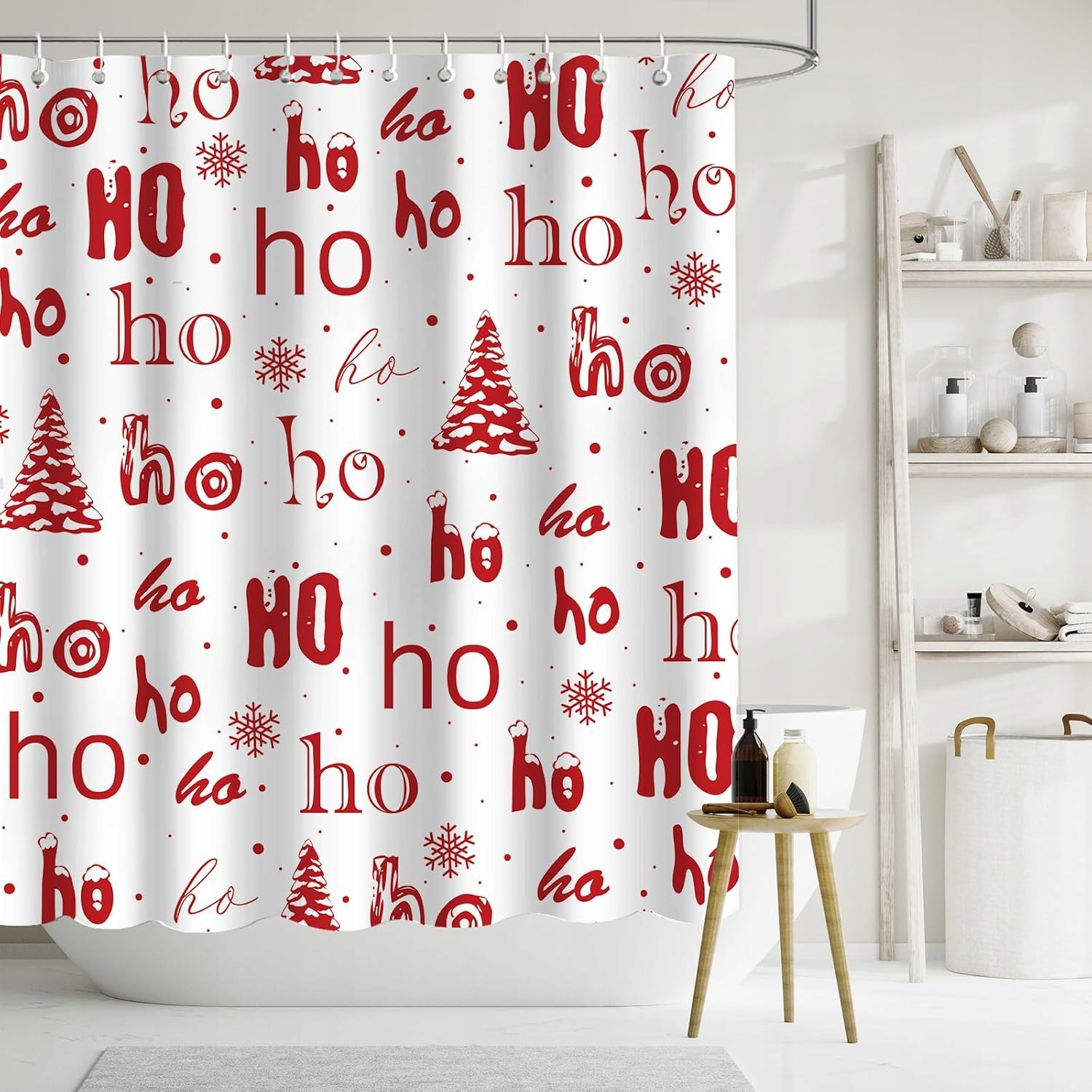 Závěs Sprchový Závěs Ho Ho Ho 182 x 182 cm Vánoce