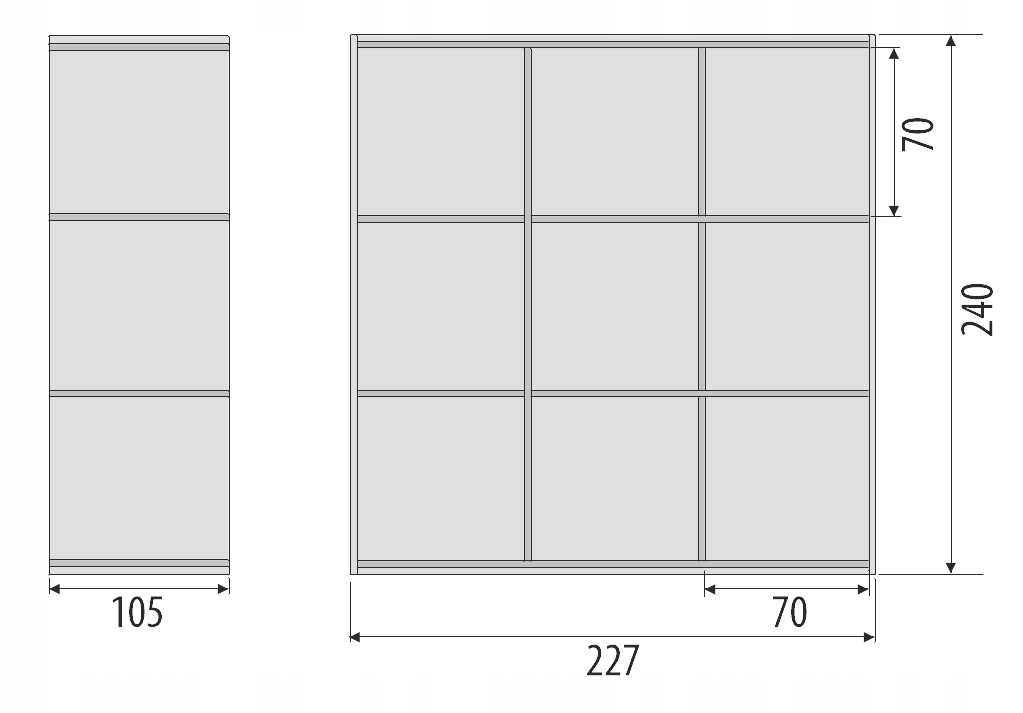 Mini gablotka stojąca witryna PLEXI PLEKSI 4mm 227x240x105 mm EAN (GTIN) 5903148523903
