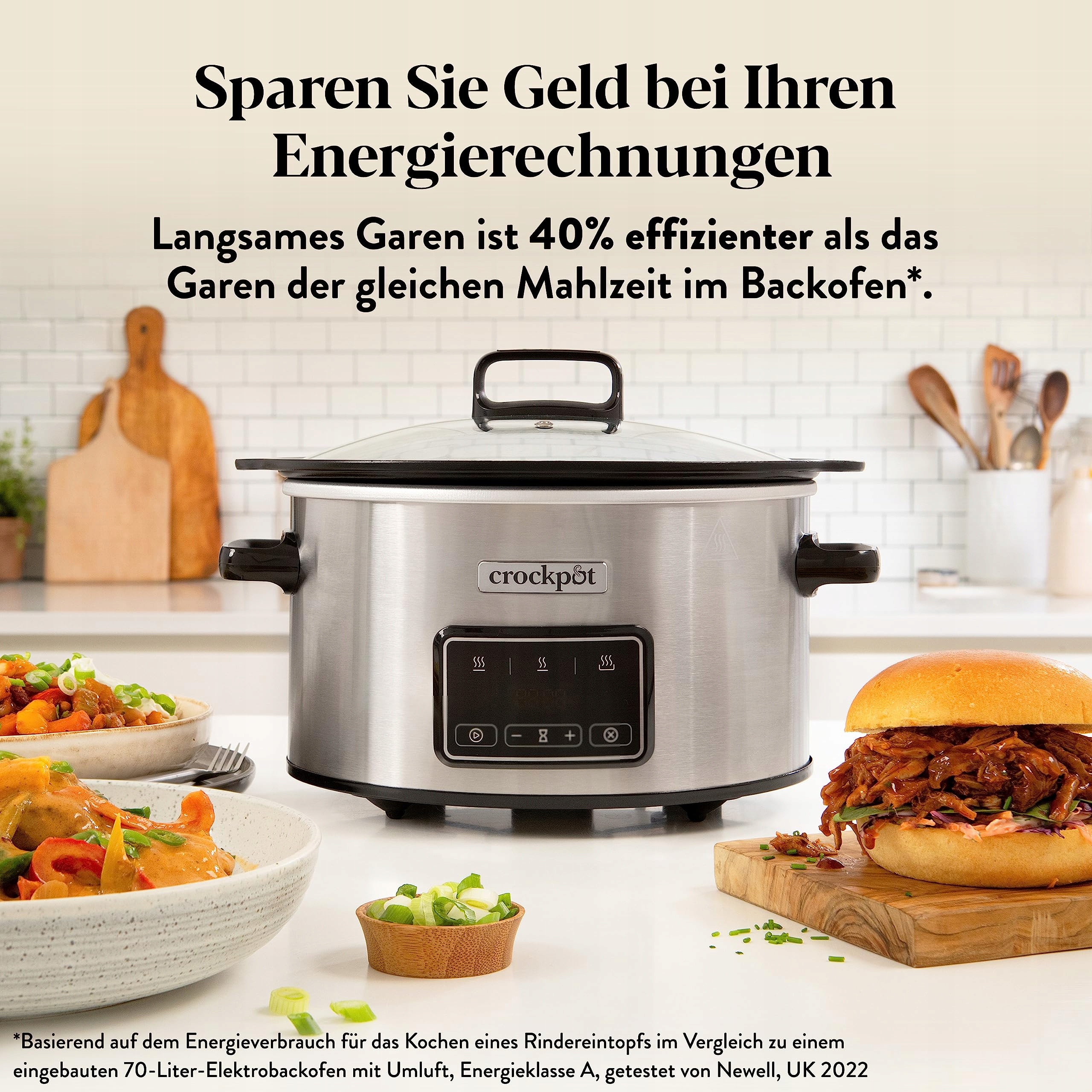 CROCKPOT Wolnowar Cyfrowy 3,5L Indukcyjny Garnek Na Mięso Warzywa — miniatura 5