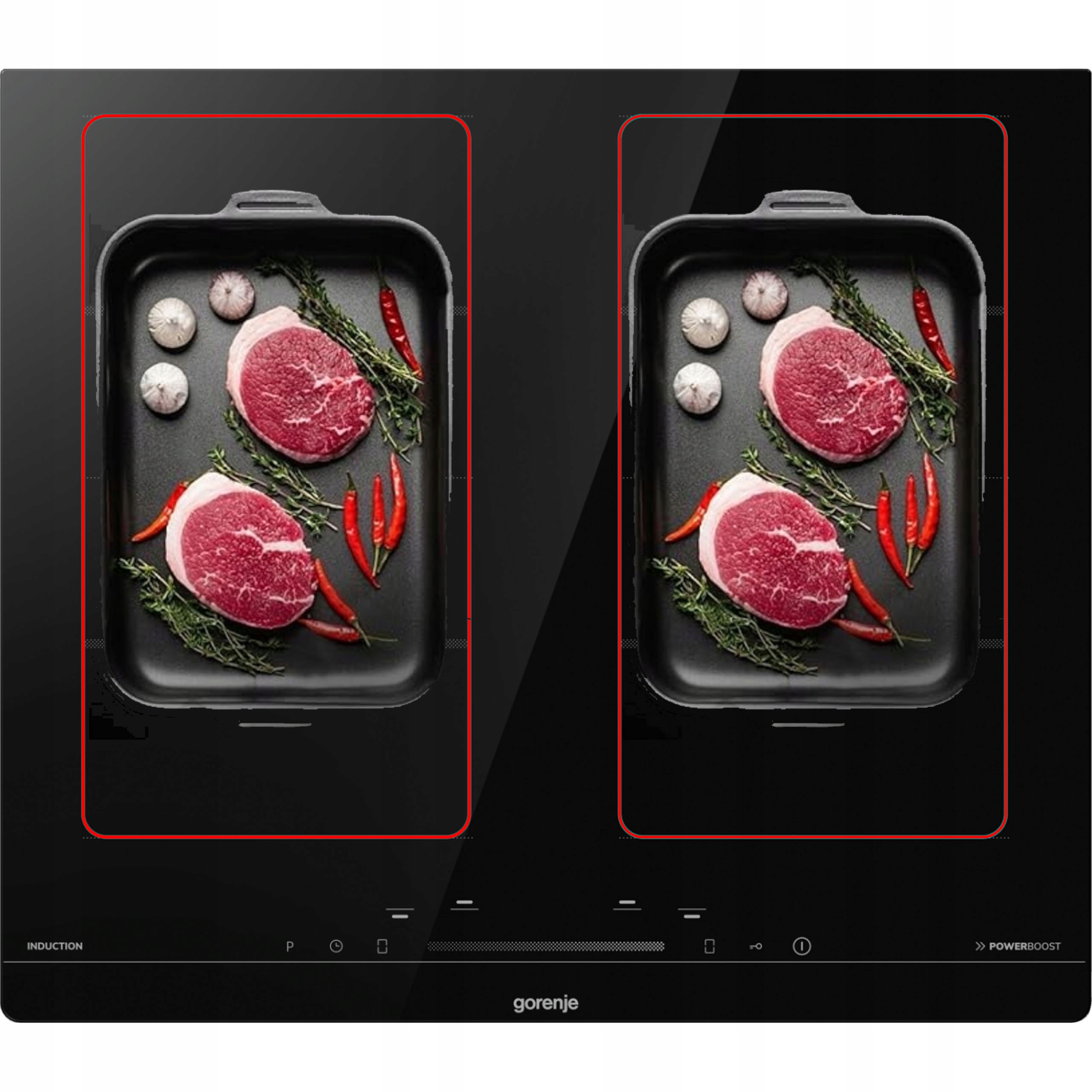 Płyta indukcyjna Gorenje Podwójnie łączone pola Slider Timer 230/400V 7,2kW