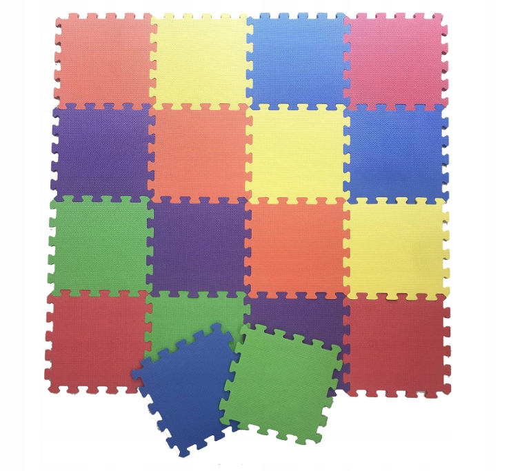 MATA PIANKOWA PIANKOWE PUZZLE DUŻE KOLOROWE 18sztuk