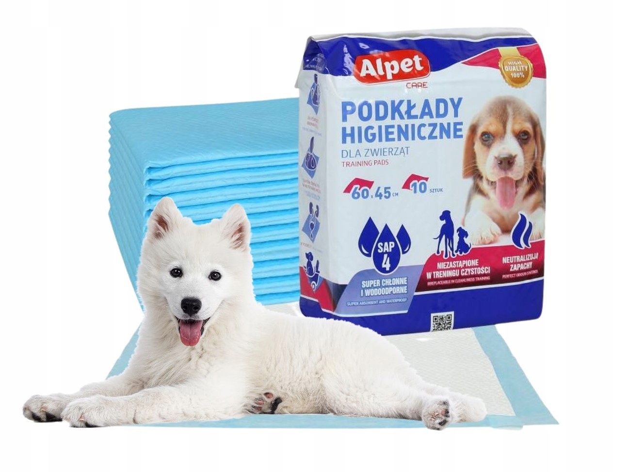 Levně Alpet Hygienické podložky pro zvířata Absorpční Podložky 60x45 cm 100ks