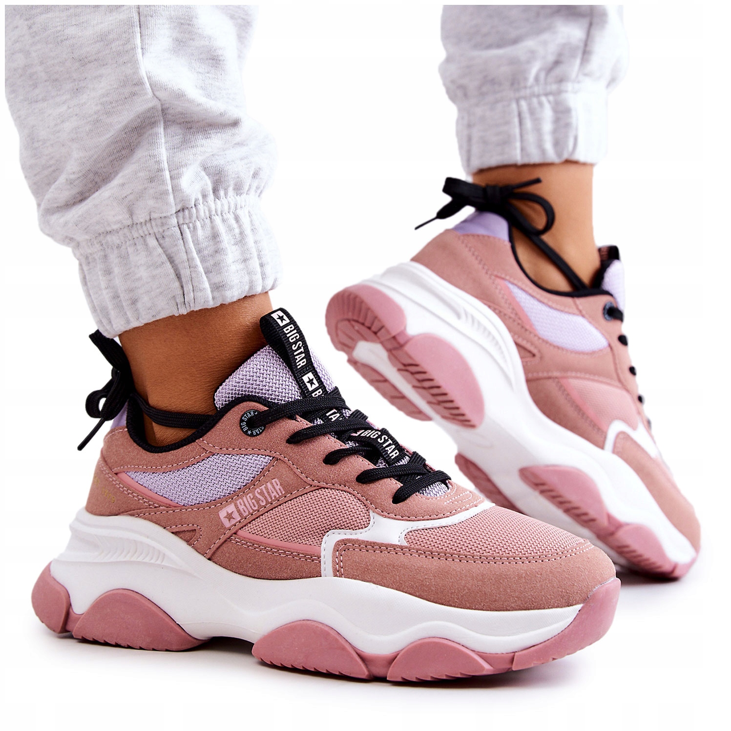 

Damskie Sneakersy Big Star JJ274577 Różowe 41