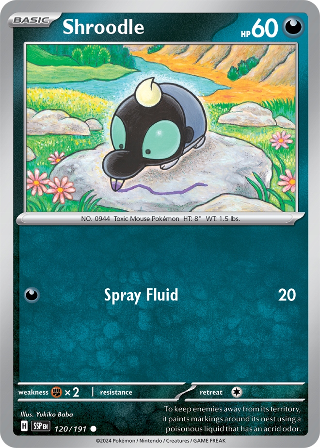 Oryginalna Karta Pokemon Shroodle (ssp 120)