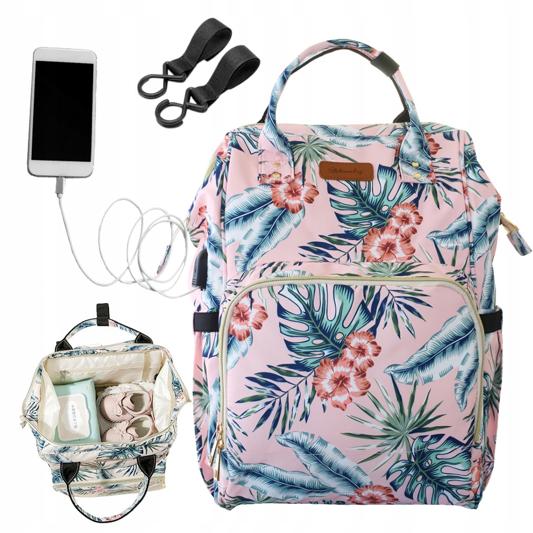 

Torba Do Wózka Plecak Organizer Dla Mamy Taty Usb