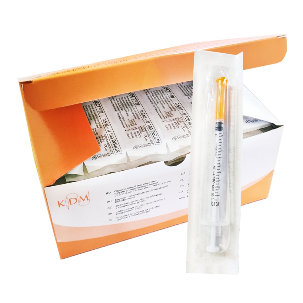 

Strzykawki insulinowe 0,5 ml U-100 G30x8mm 100szt