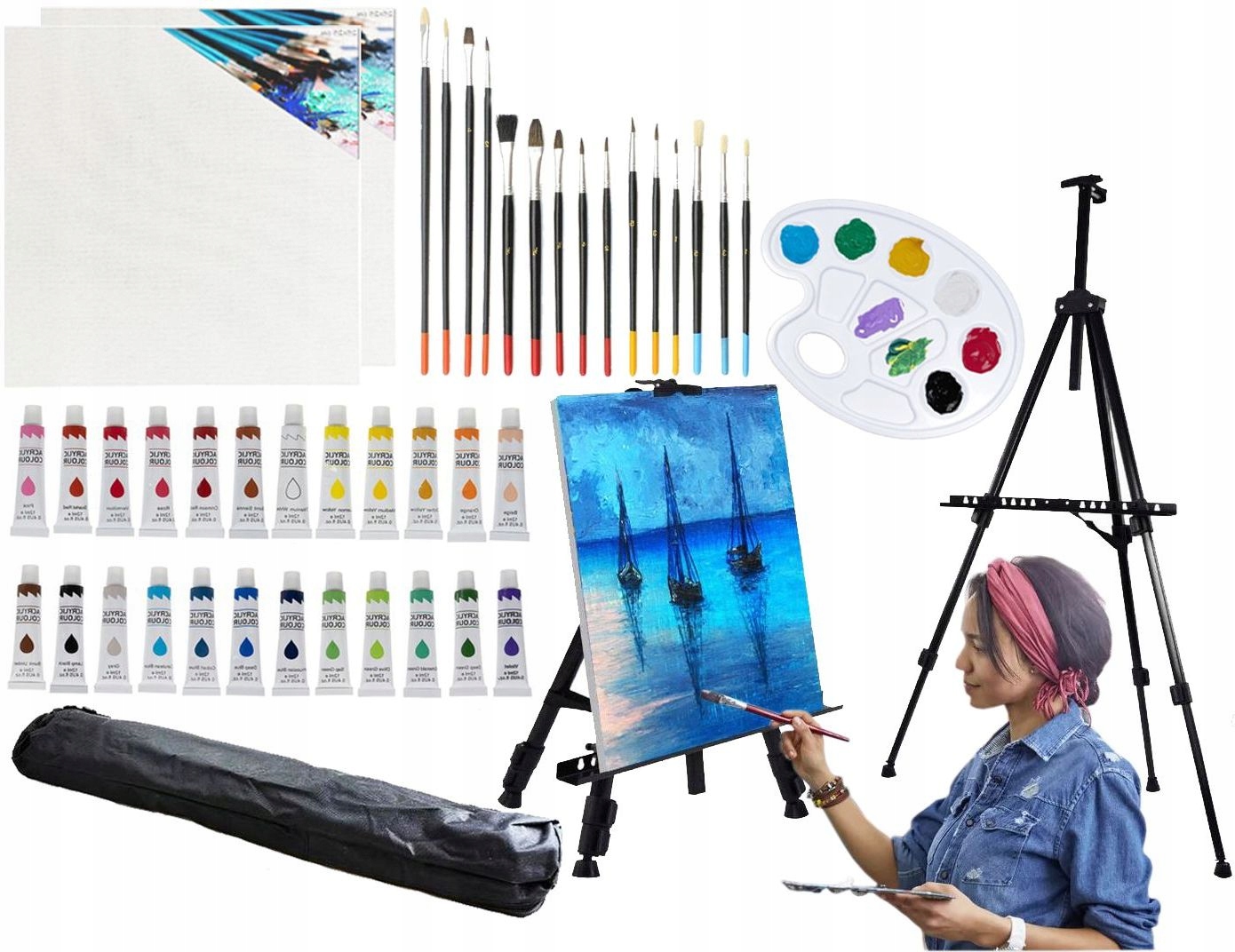 

Zestaw Artystyczny Farby Sztaluga Podobrazia