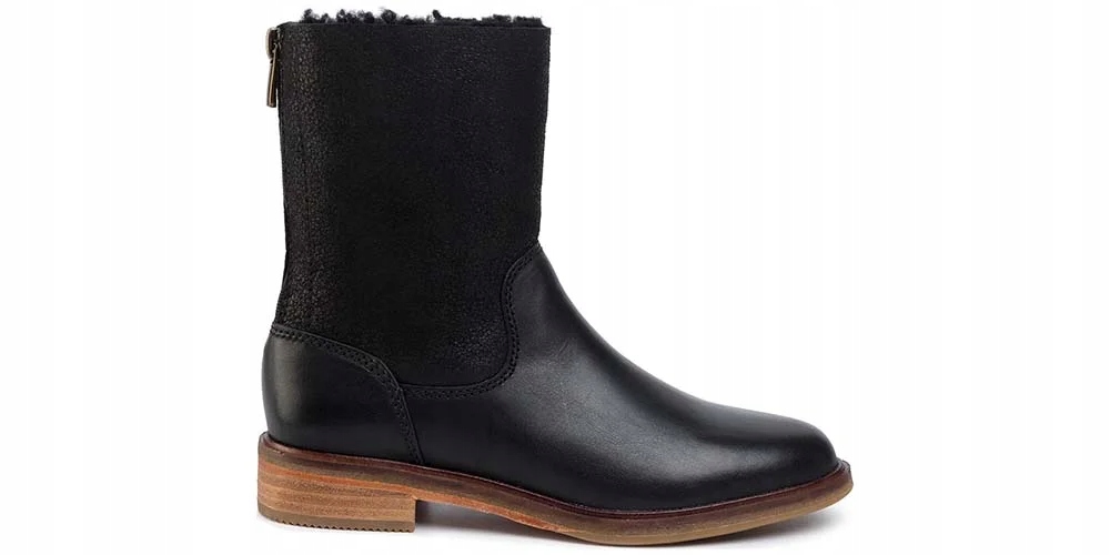 Clarks Dámské kotníkové boty ClarkdaleAxHot velikost 37 černé, kůže a nubuk