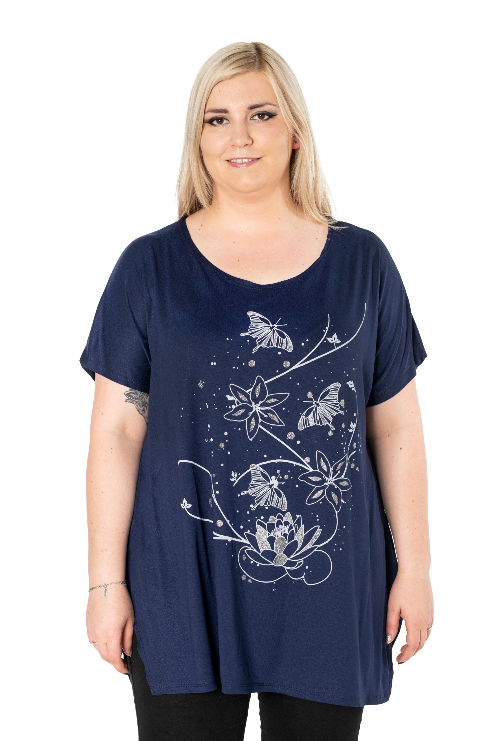 

Duża Długa Bluzka Damska Tunika Oversize 644-2