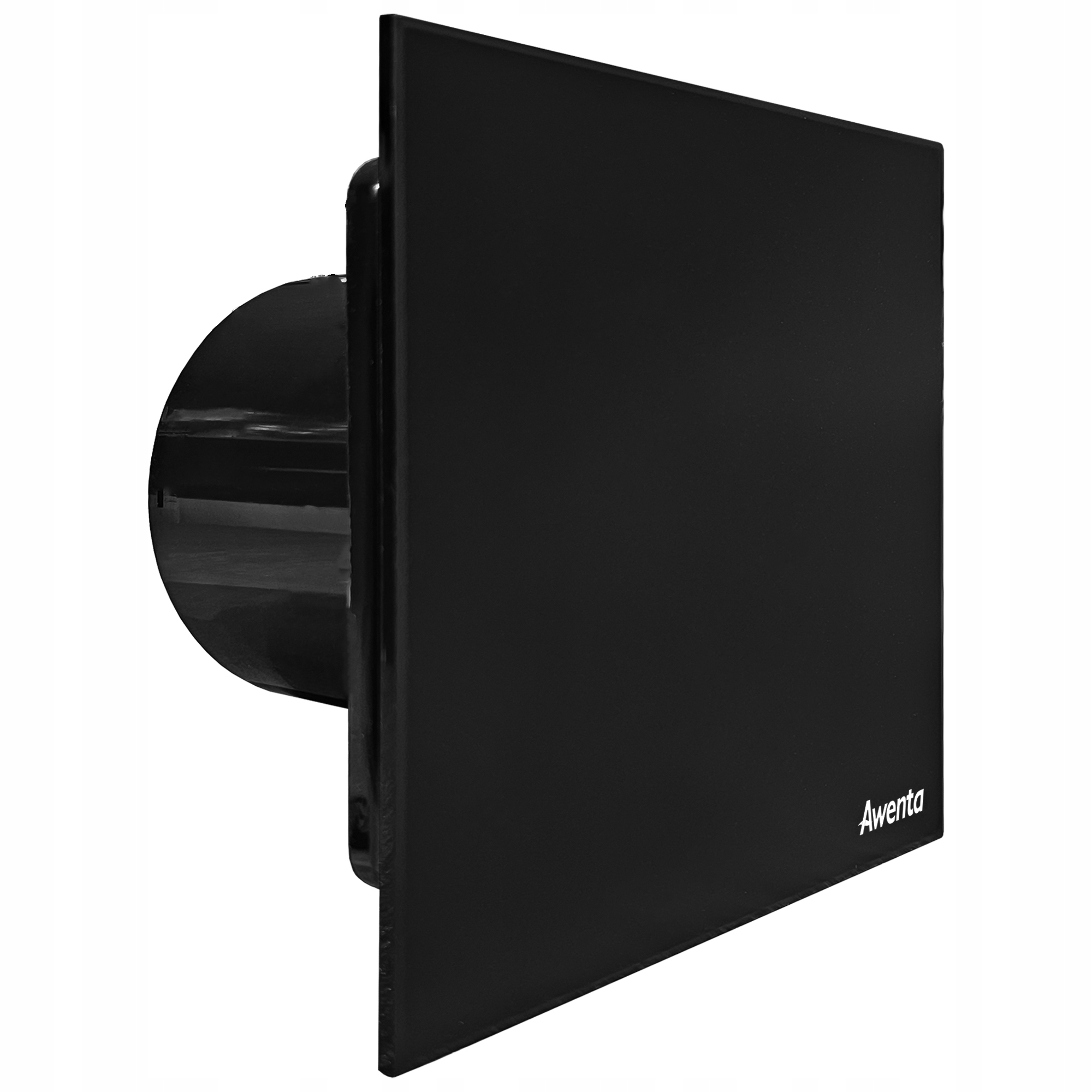 Koupelnový ventilátor KWS100T s panelem PTCB100M černý System+ 100 mm